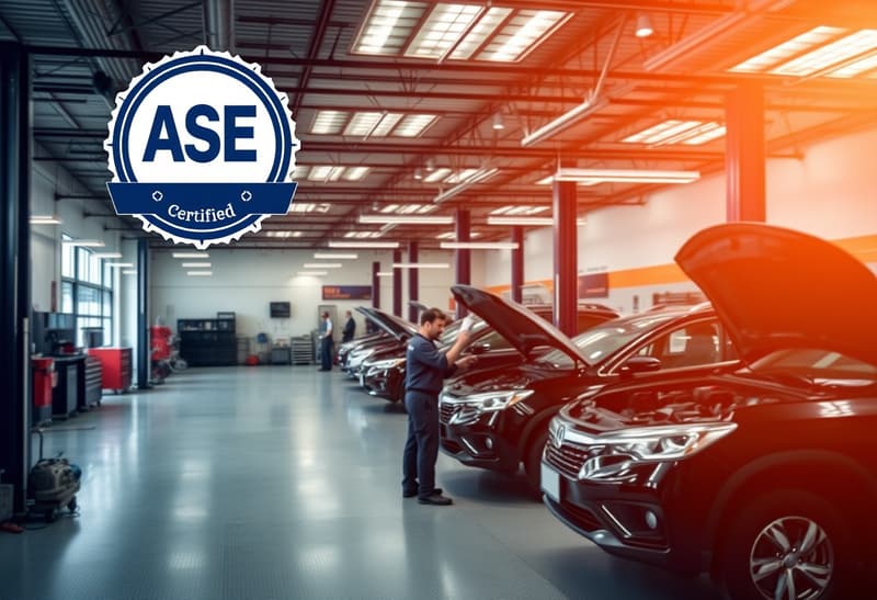 Professional ASE-certified mechanics working at Precision Auto Care in Columbus