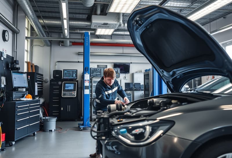 Professional engine diagnostic service at Precision Auto Care Columbus