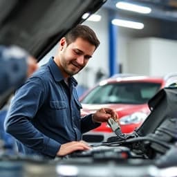 ASE certified engine specialist James diagnosing engine issues